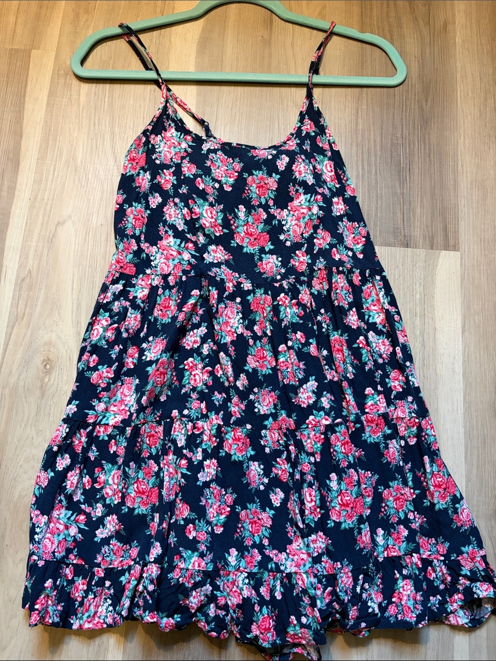 Forever 21 Floral Open Back Dress Medium
